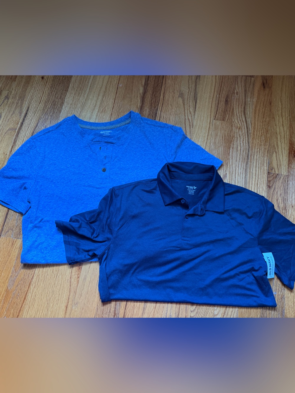 Old Navy Boys' Navy Polo and Blue Henley Bundle Size 14/16